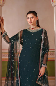 Zarif Falesia Embroidered Net Unstitched 3Pc Suit UNST-HF-02 SHENAAR