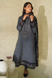 Neeshay Monochrome Embroidered Lawn Unstitched 3Pc Suit - Fume