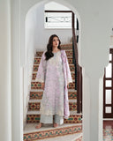 Neeshay Summer Lines Embroidered Lawn Unstitched 3Pc Suit - BLUSHMERE