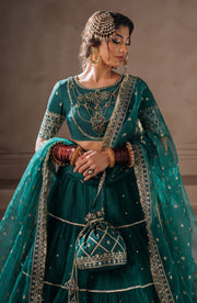 Mallika Jaan by Zevk Unstitched Embroidered Tusel Silk Dress - NOOR-E-JAAN