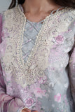 Neeshay Summer Lines Embroidered Lawn Unstitched 3Pc Suit - BLUSHMERE