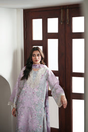Neeshay Summer Lines Embroidered Lawn Unstitched 3Pc Suit - BLUSHMERE