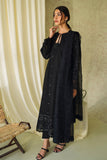 Neeshay Monochrome Embroidered Lawn Unstitched 3Pc Suit - Midnight