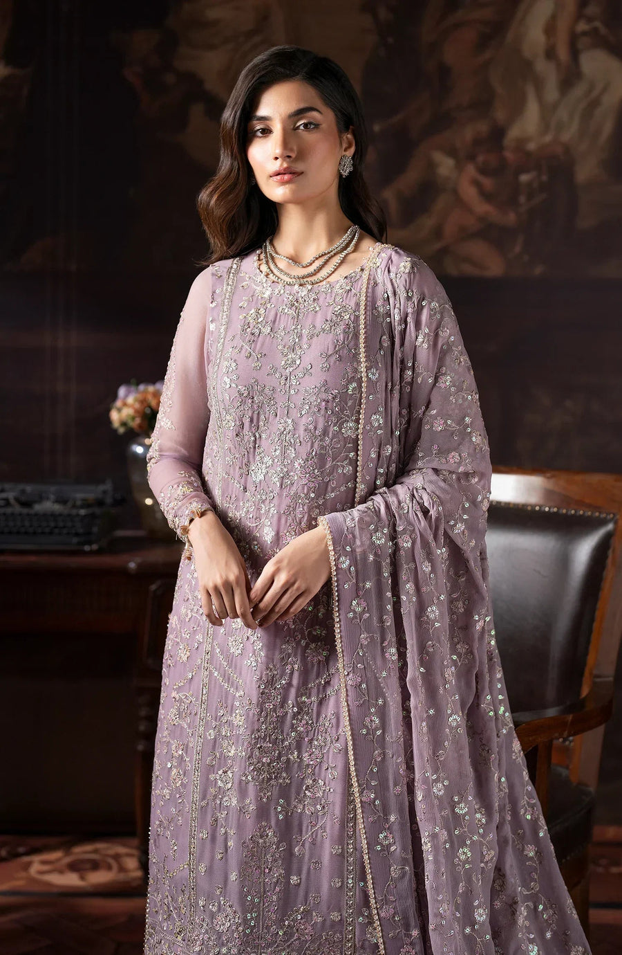 Rouge by Zarif Embroidered Chiffon Unstitched 3Pc Suit ZRW-05 FLORENCE