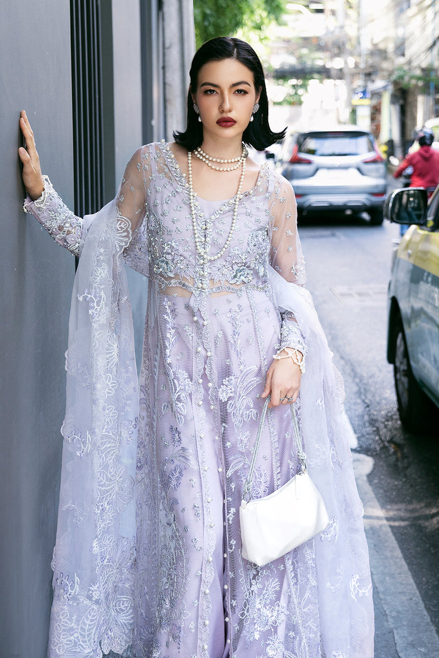 Saad Shaikh Fleurie Vol-02 Luxury Embroidered Net Unstitched 3Pc Suit - Mariska