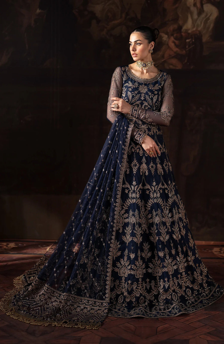 Rouge by Zarif Embroidered Net Unstitched 3Pc Suit ZRW-04 LAVINIA