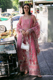 Saad Shaikh Fleurie Vol-02 Luxury Embroidered Net Unstitched 3Pc Suit - Sandy