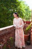 Neeshay Summer Lines Embroidered Lawn Unstitched 3Pc Suit - PEACHLINE