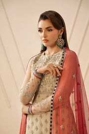 Zarif Riwayat Embroidered Luxury Net Unstitched 3Pc Suit - SANDALI