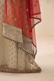 Zarif Riwayat Embroidered Luxury Net Unstitched 3Pc Suit - SANDALI