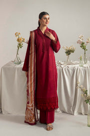 Neeshay Summer Edit Printed Lawn Ready to Wear 3Pc Suit - Rouge
