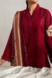 Neeshay Summer Edit Printed Lawn Ready to Wear 3Pc Suit - Rouge