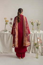Neeshay Summer Edit Printed Lawn Ready to Wear 3Pc Suit - Rouge