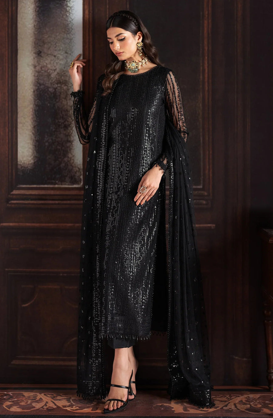 Rouge by Zarif Embroidered Net Unstitched 3Pc Suit ZRW-06 FRANCES