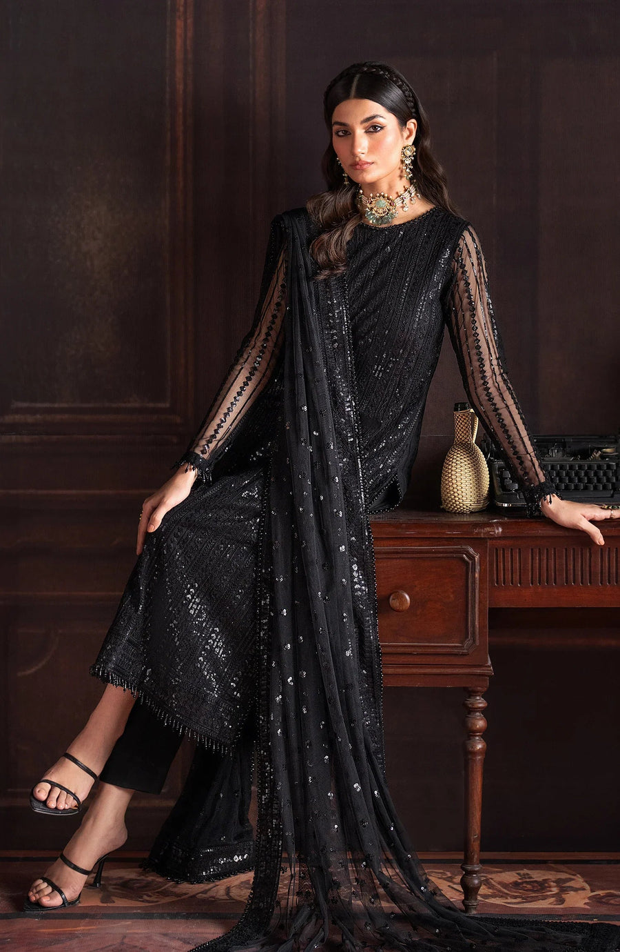 Rouge by Zarif Embroidered Net Unstitched 3Pc Suit ZRW-06 FRANCES