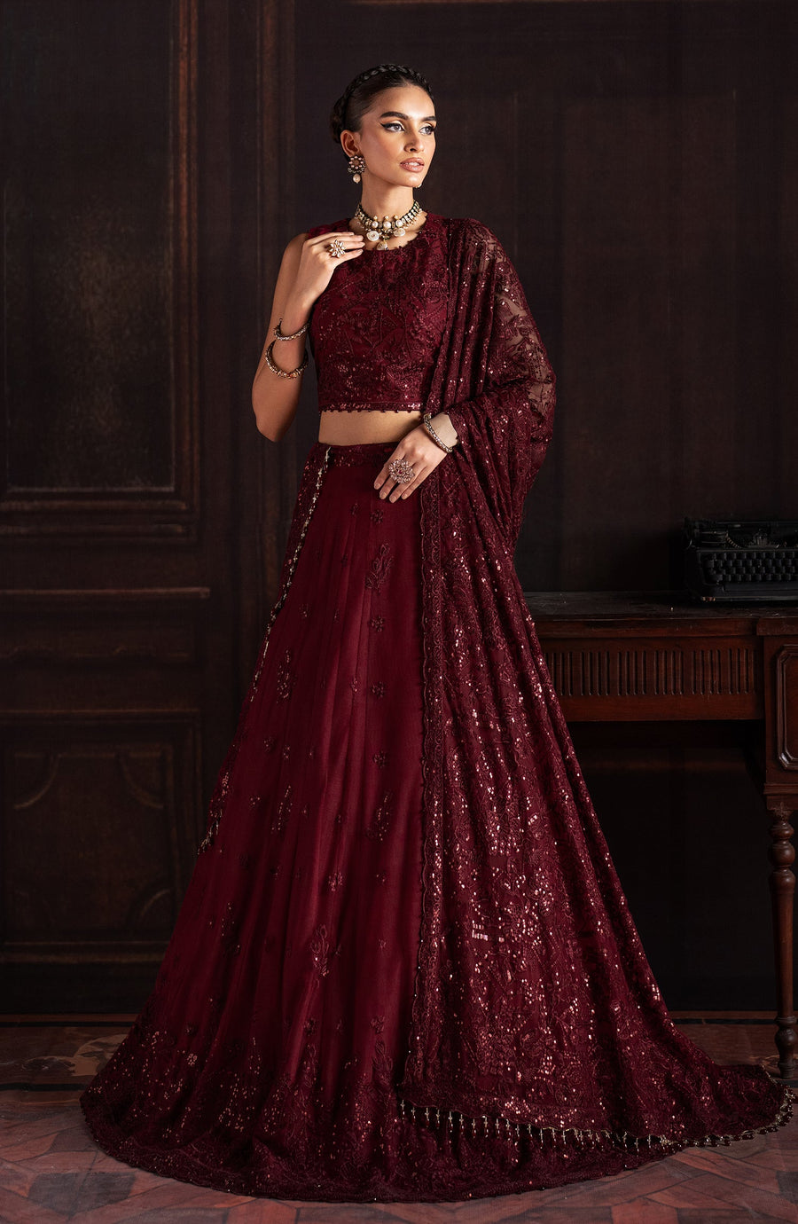 Rouge by Zarif Embroidered Net Unstitched 3Pc Suit ZRW-02 MABEL