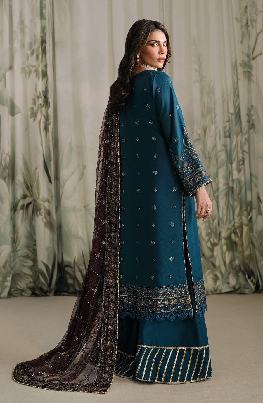 Zarif Embroidered Raw Silk Unstitched 3Pc Suit ZRF-RW-03 REENA