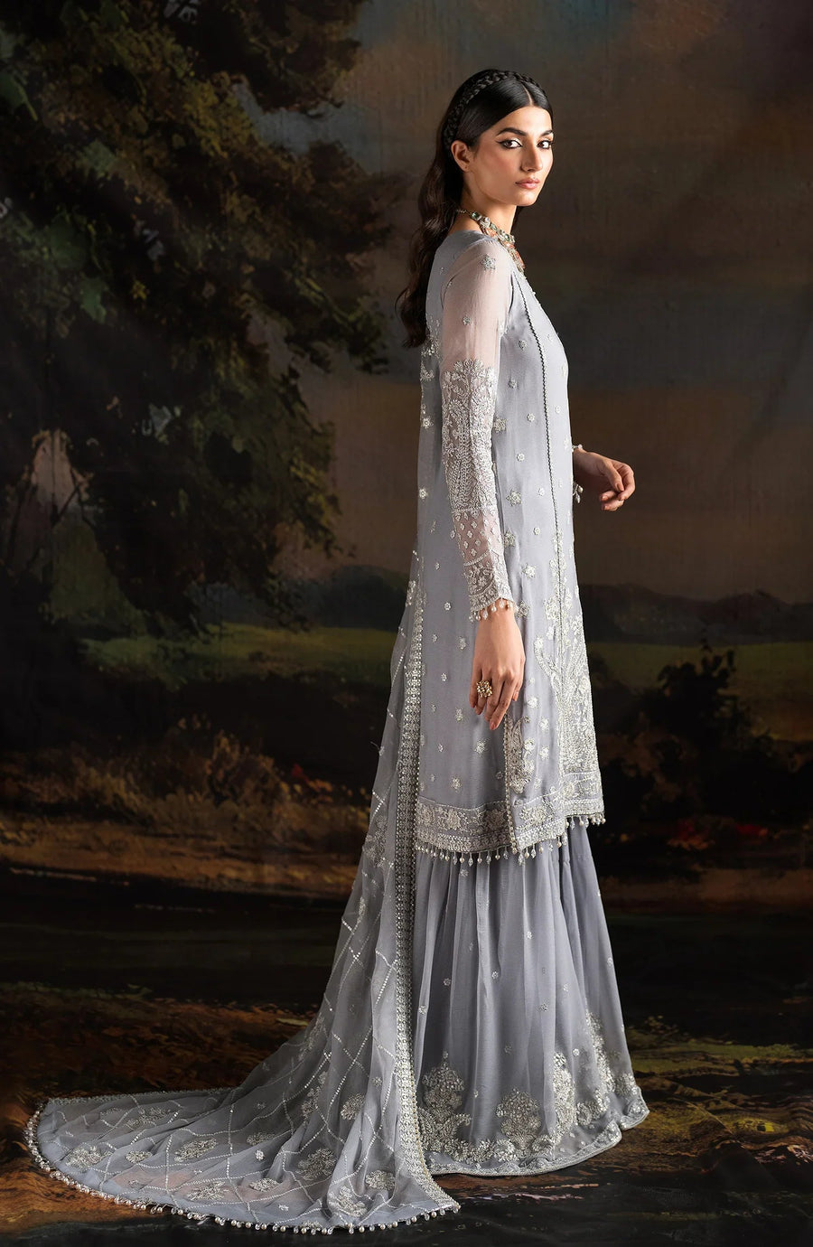 Rouge by Zarif Embroidered Chiffon Unstitched 3Pc Suit ZRW-03 ADELINE