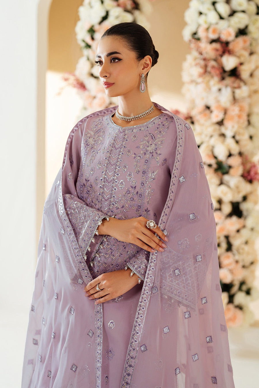 Alizeh Fashion Luxe Embroidered Raw Silk Unstitched 3Pc Suit AF-RS-02-Berry