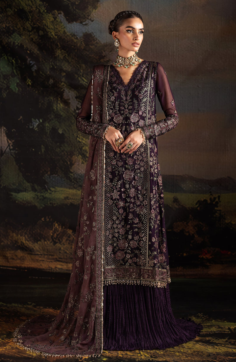 Rouge by Zarif Embroidered Chiffon Unstitched 3Pc Suit ZRW-08 HANNAH