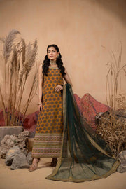 Hemstitch Afsana Vol-02 Embroidered Georgette Chiffon Stitched 3Pc Suit - SOFIANA