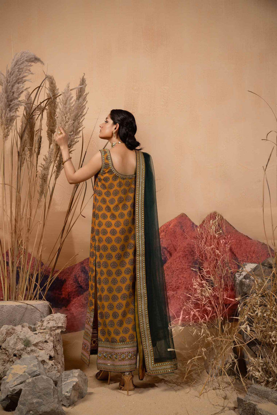 Hemstitch Afsana Vol-02 Embroidered Georgette Chiffon Stitched 3Pc Suit - SOFIANA