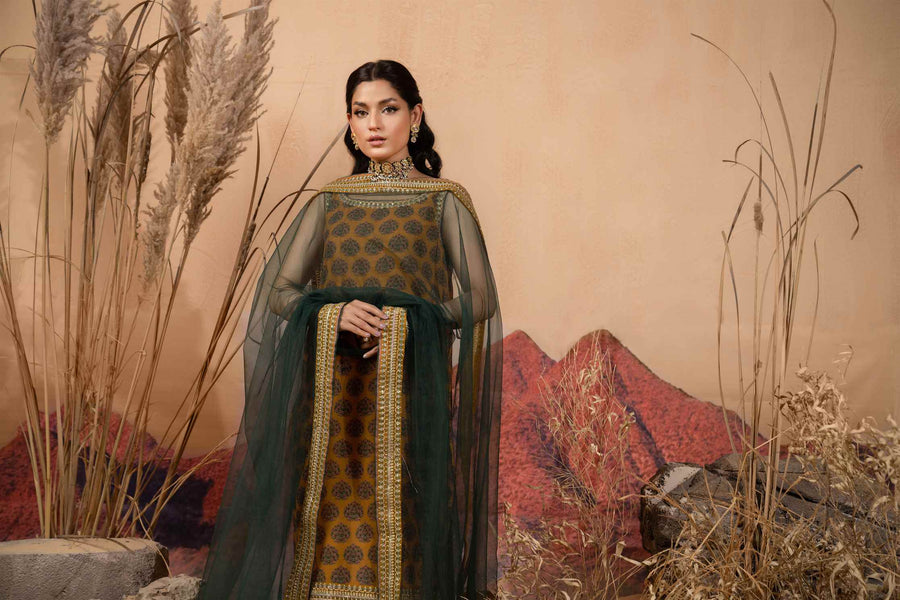 Hemstitch Afsana Vol-02 Embroidered Georgette Chiffon Stitched 3Pc Suit - SOFIANA