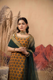 Hemstitch Afsana Vol-02 Embroidered Georgette Chiffon Stitched 3Pc Suit - SOFIANA