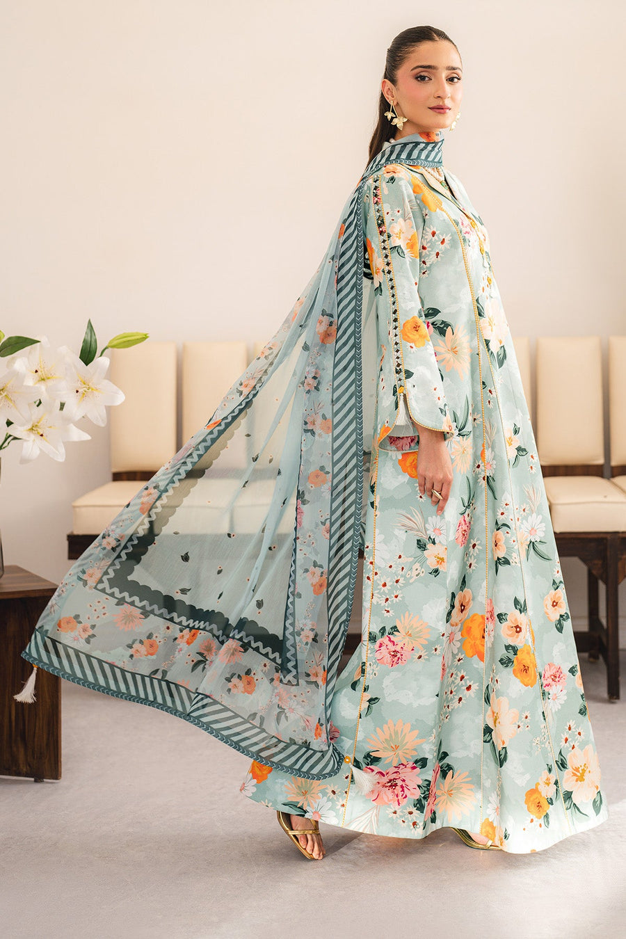 Alizeh Fashion Essentials Printed Lawn Unstitched 3Pc Suit AF-PL-6060