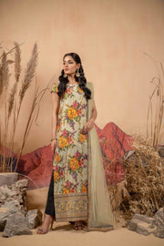 Hemstitch Afsana Vol-02 Embroidered Georgette Chiffon Stitched 3Pc Suit - FIORA