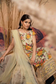 Hemstitch Afsana Vol-02 Embroidered Georgette Chiffon Stitched 3Pc Suit - FIORA
