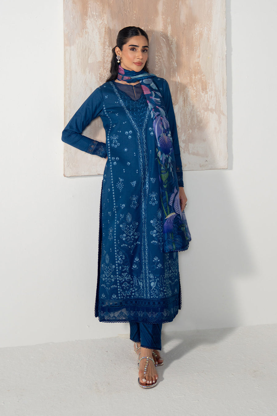 Neeshay Summer Edit Printed Lawn Ready to Wear 3Pc Suit - Aquelle