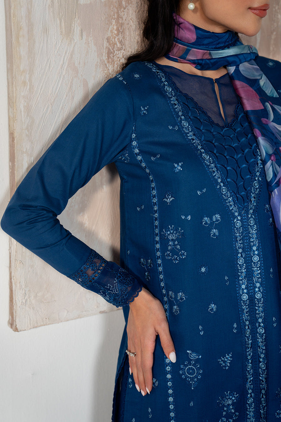 Neeshay Summer Edit Printed Lawn Ready to Wear 3Pc Suit - Aquelle