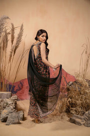 Hemstitch Afsana Vol-02 Embroidered Georgette Chiffon Stitched 3Pc Suit - ZAURA