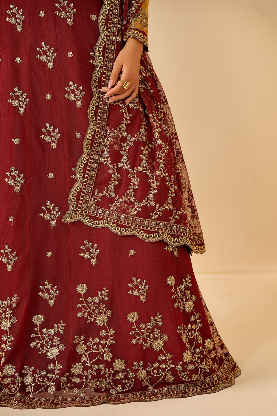 Zarif Riwayat Embroidered Luxury Net Unstitched 3Pc Suit - ASTRA