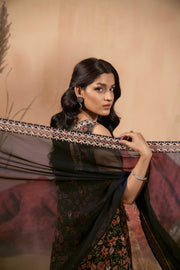 Hemstitch Afsana Vol-02 Embroidered Georgette Chiffon Stitched 3Pc Suit - ZAURA