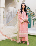 HemStitch Arzu Embroidered Luxury Lawn Unstitched 3Pc Suit HA-02 Lotus