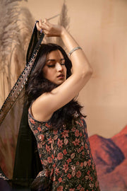 Hemstitch Afsana Vol-02 Embroidered Georgette Chiffon Stitched 3Pc Suit - ZAURA