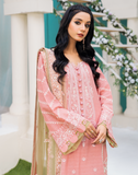 HemStitch Arzu Embroidered Luxury Lawn Unstitched 3Pc Suit HA-02 Lotus