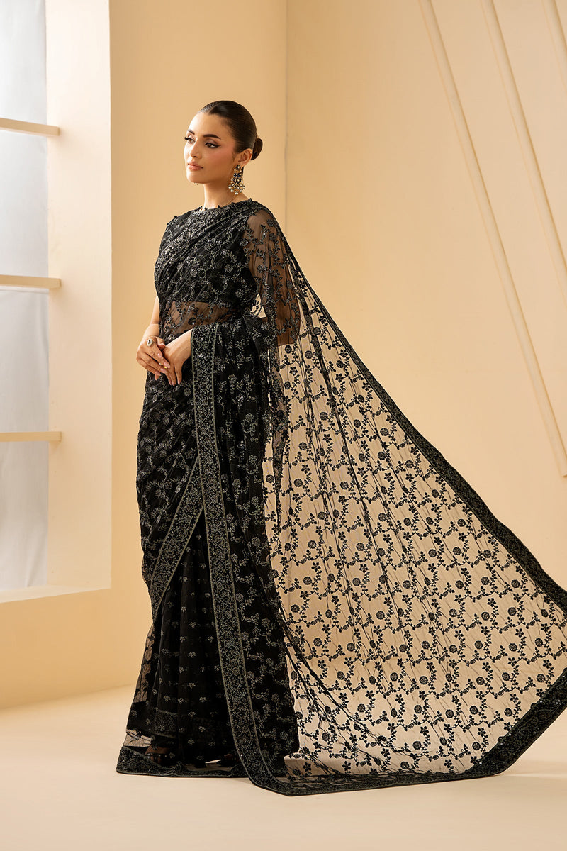 Zarif Riwayat Embroidered Luxury Net Unstitched 3Pc Suit - QATIM