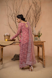 Hemstitch Afsana Vol-02 Embroidered Georgette Chiffon Stitched 3Pc Suit - EYANA