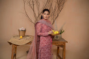 Hemstitch Afsana Vol-02 Embroidered Georgette Chiffon Stitched 3Pc Suit - EYANA