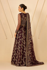 Zarif Riwayat Embroidered Luxury Net Unstitched 3Pc Suit - BAZM