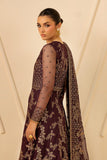 Zarif Riwayat Embroidered Luxury Net Unstitched 3Pc Suit - BAZM