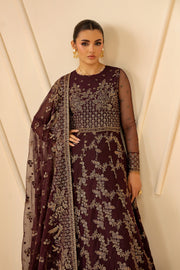 Zarif Riwayat Embroidered Luxury Net Unstitched 3Pc Suit - BAZM