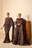 Zarif Riwayat Embroidered Luxury Net Unstitched 3Pc Suit - BAZM