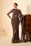 Zarif Riwayat Embroidered Luxury Net Unstitched 3Pc Suit - BAZM