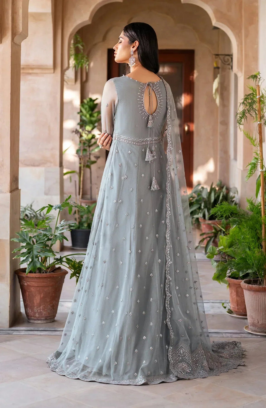 Zarif Sahiba Sequins Embroidered Net Unstitched 3Pc Suit UNST-SBA-04 YASMIN