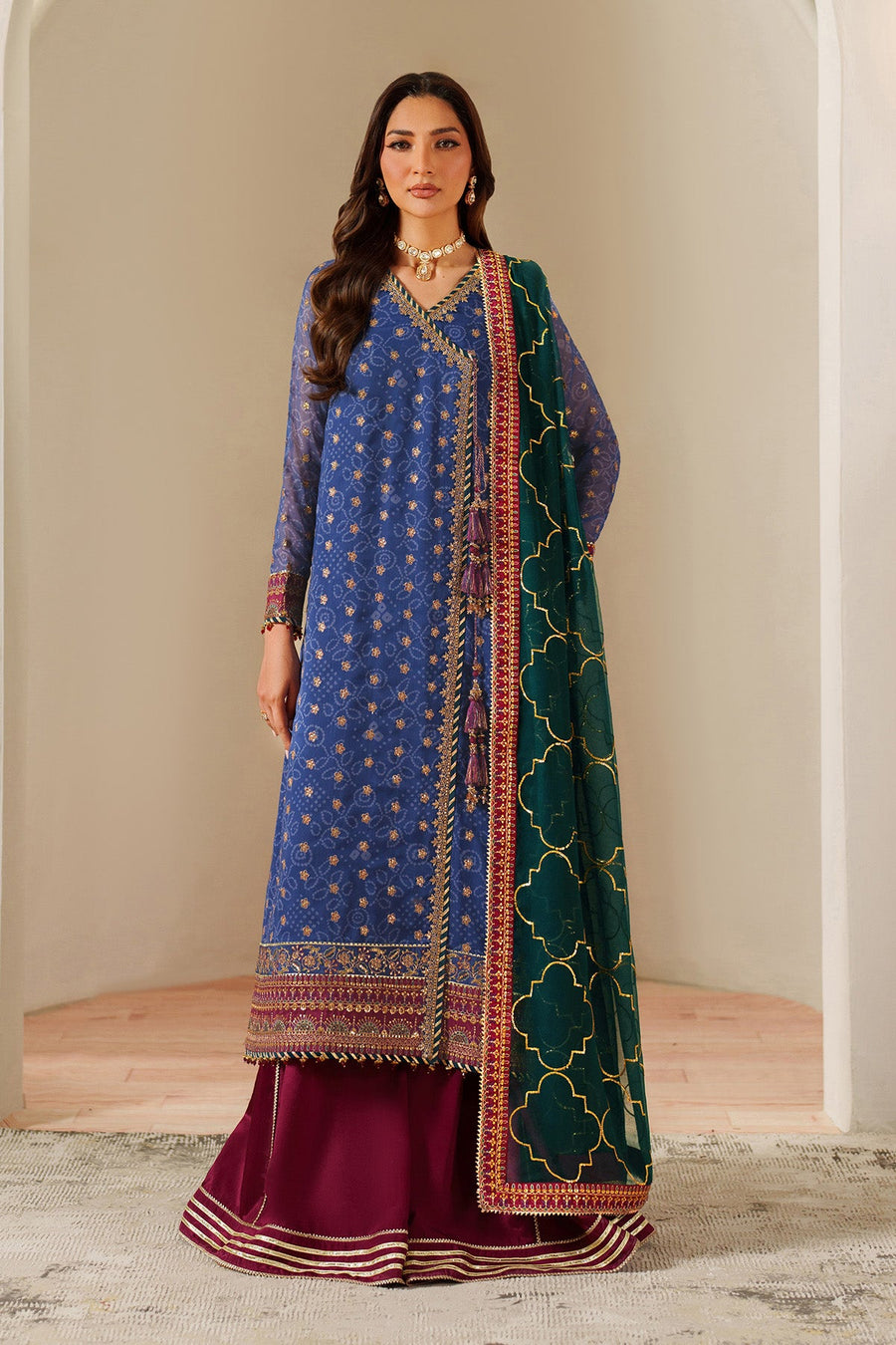 Alizeh Fashion Fleur Embroidered Chiffon Unstitched 3Pc Suit AF-CH-2198-Rahsa
