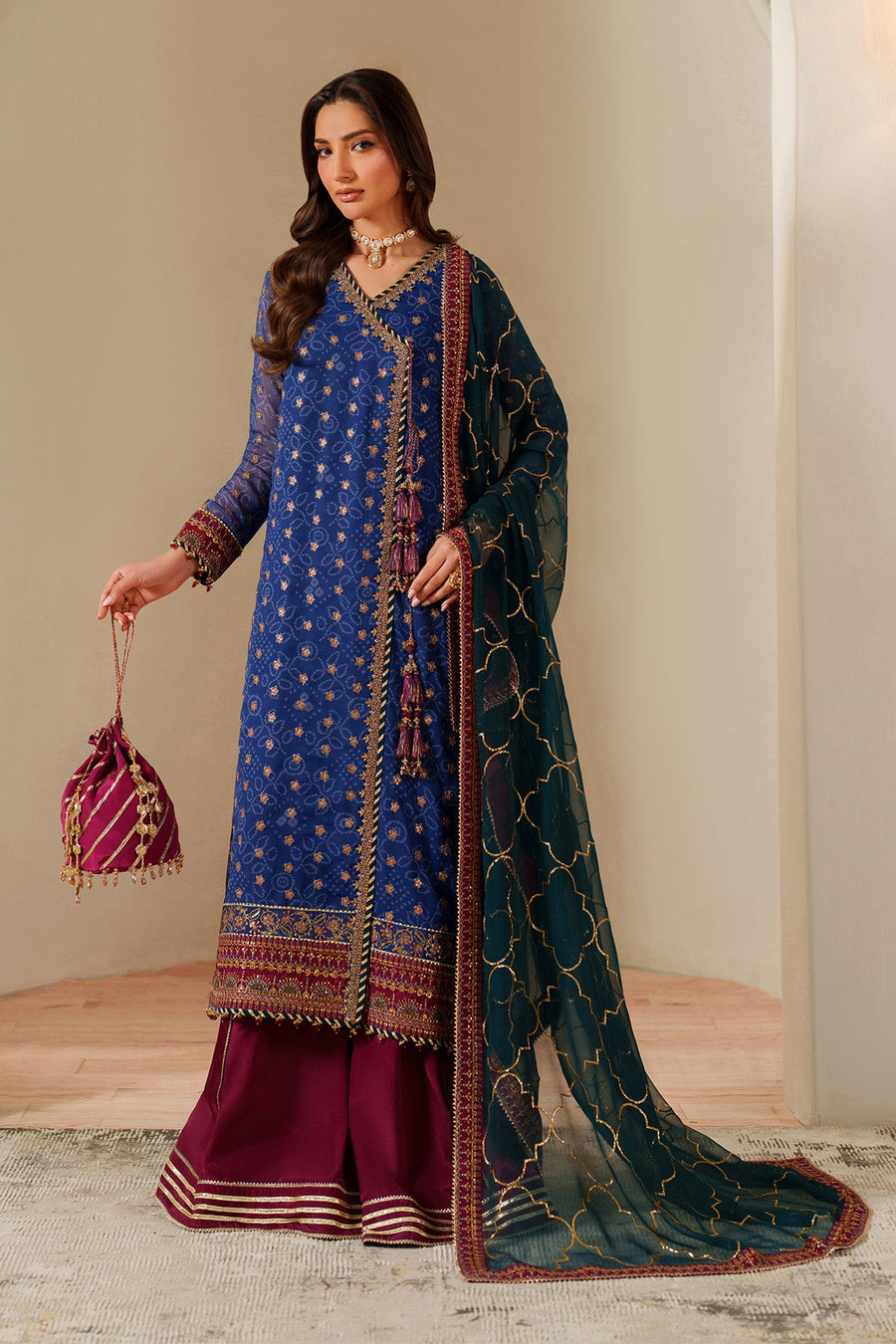 Alizeh Fashion Fleur Embroidered Chiffon Unstitched 3Pc Suit AF-CH-2198-Rahsa
